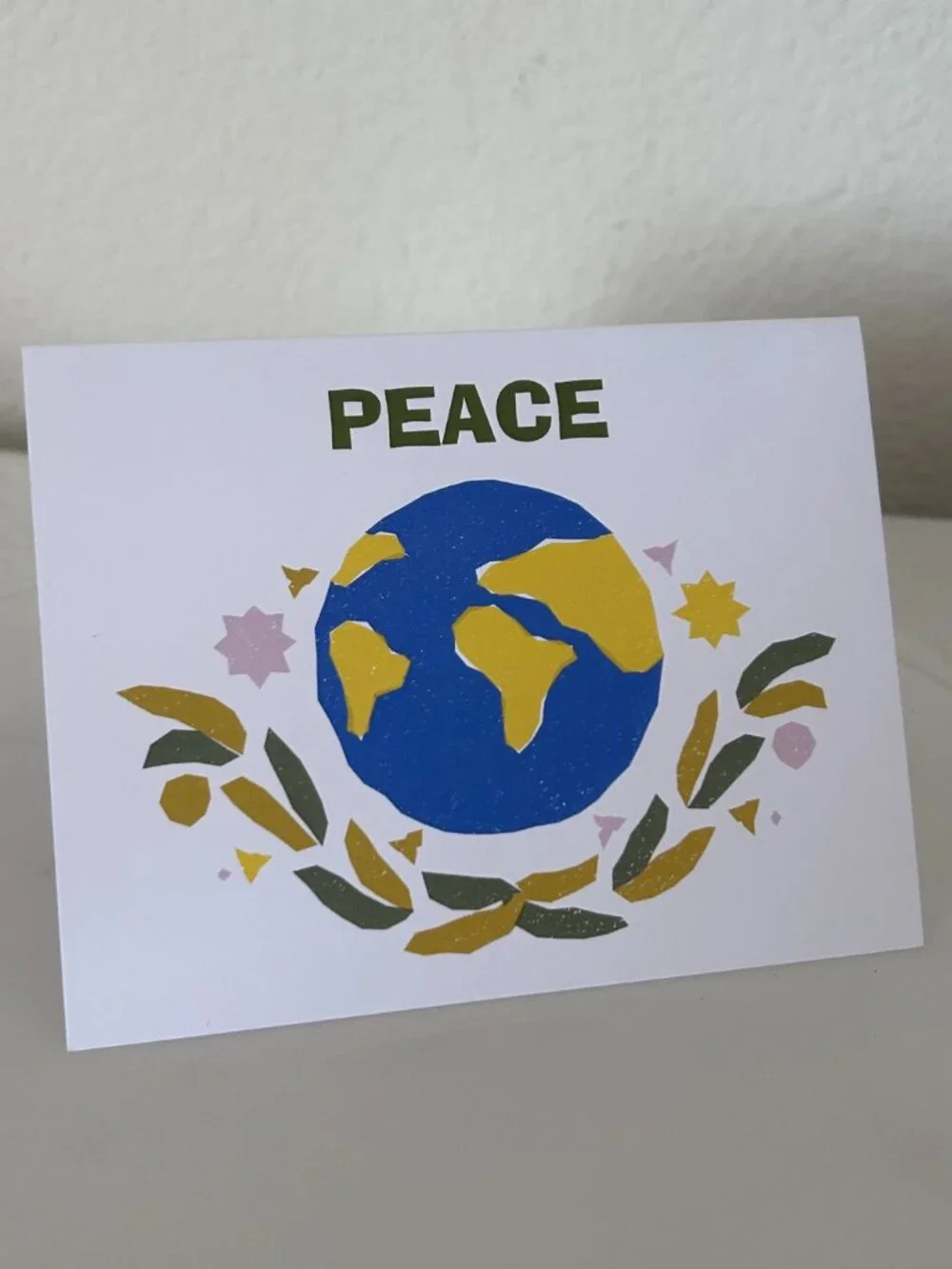 Set of 10 Peace Greeting Cards and 10 Matching White Envelopes
